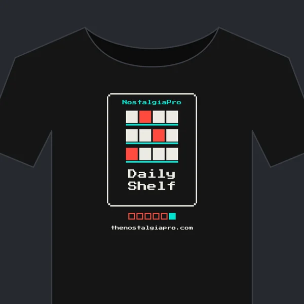 Black tee with the Daily Shelf guess grid emblem
